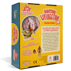 Human Brain Floor Kids Puzzle - Dr. Livingston's Unique Shaped 100 Piece Science Puzzles for Kids